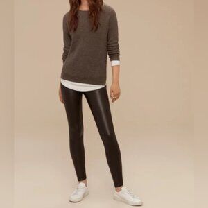Aritzia Wilfred free Daria vegan leather high rise pants sz Xxs